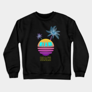 neon Miami beach Crewneck Sweatshirt